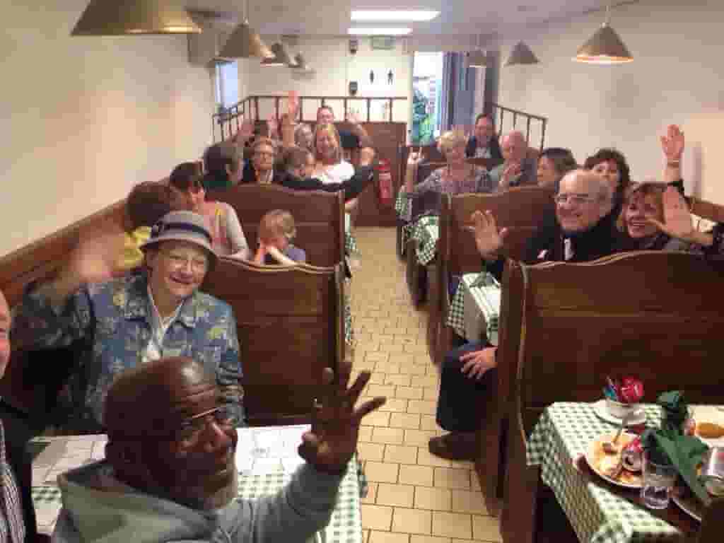 A casual dinner at one of the best fish and chips shops in England