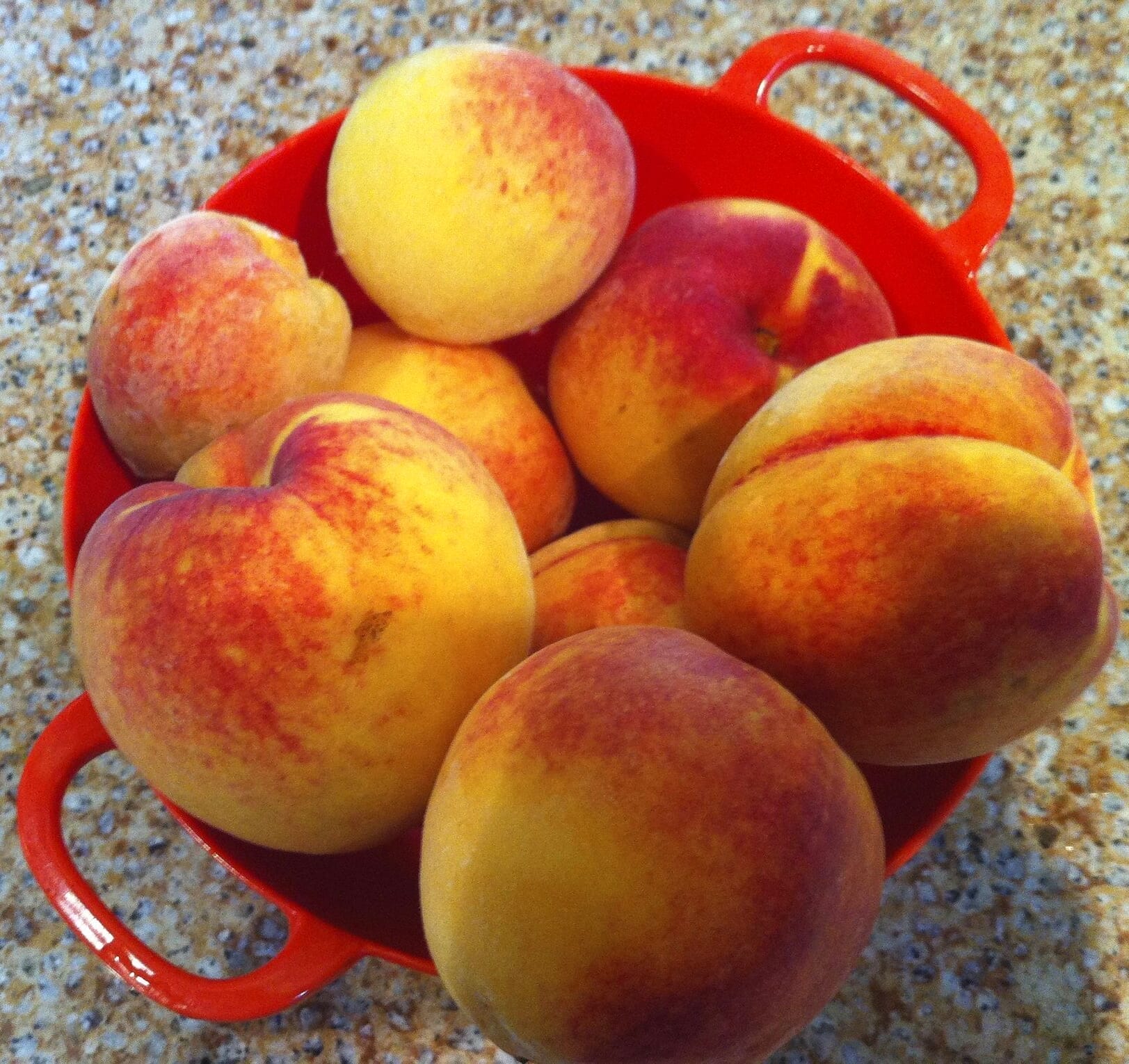 Peaches from our tree