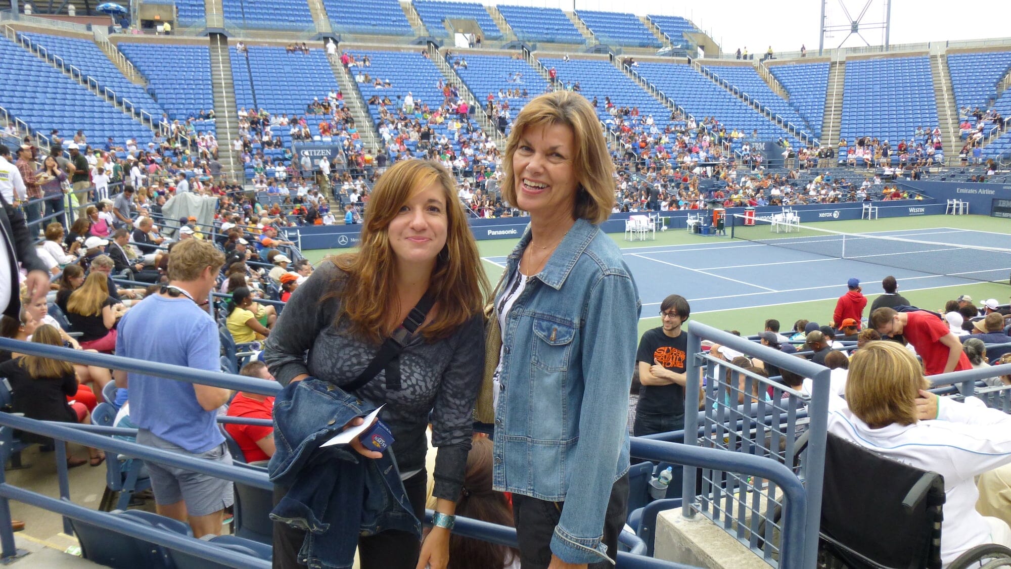 Katie and Jan at the US Open Tennis tournament in 2012