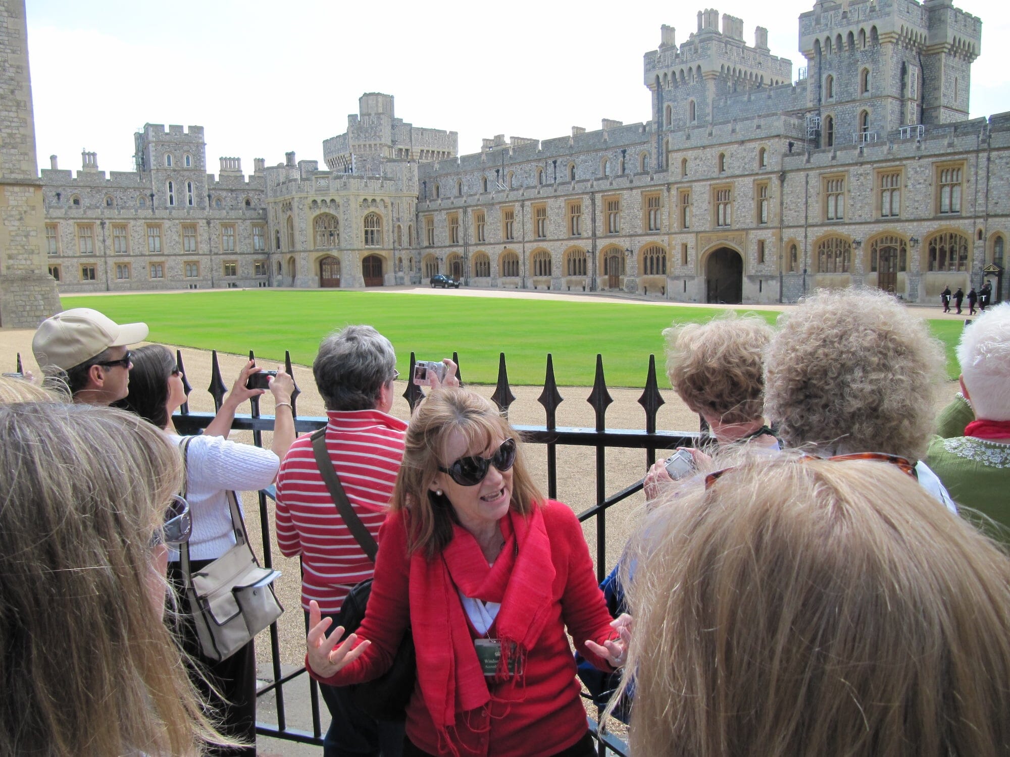 Our wonderful guide Valery leading a private tour at Windsor Castle in 2009