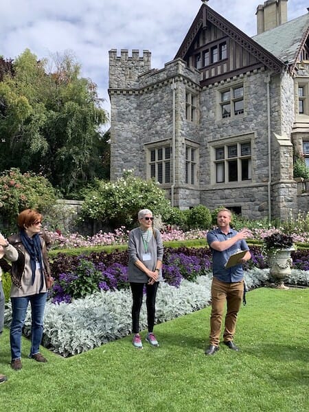 Guided tour at Hately Castle in British Columbia