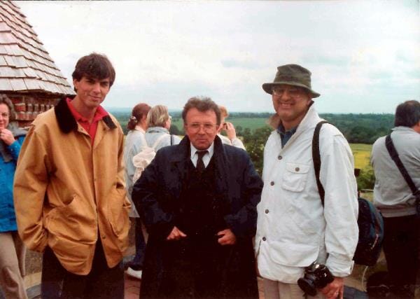 John Jr, a lovely coach driver, and John Sr at Great Dixter in 1994
