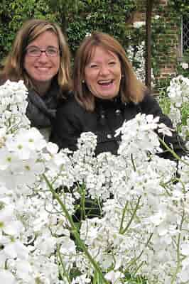 White garden at Sissinghurst with Katie and Valery